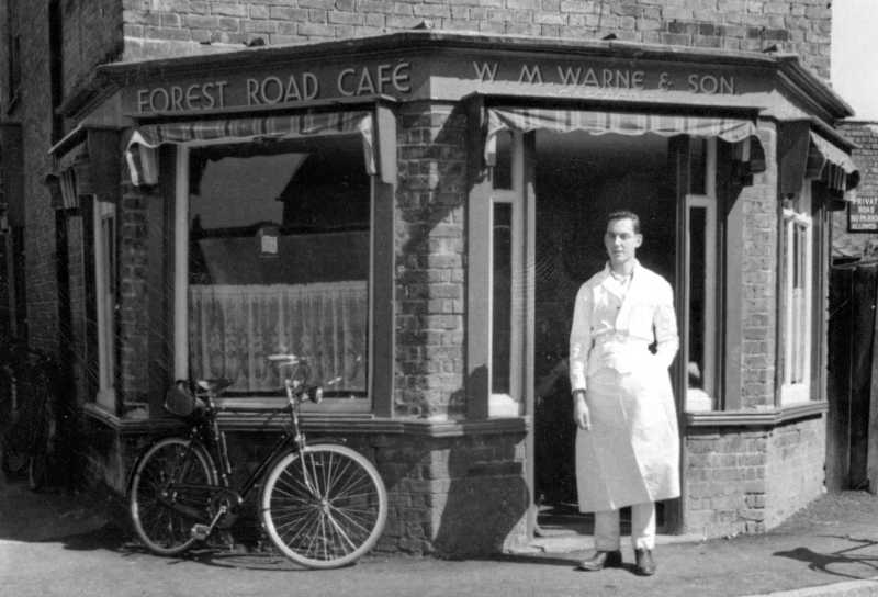 PeterOutsideCafe1948Scan